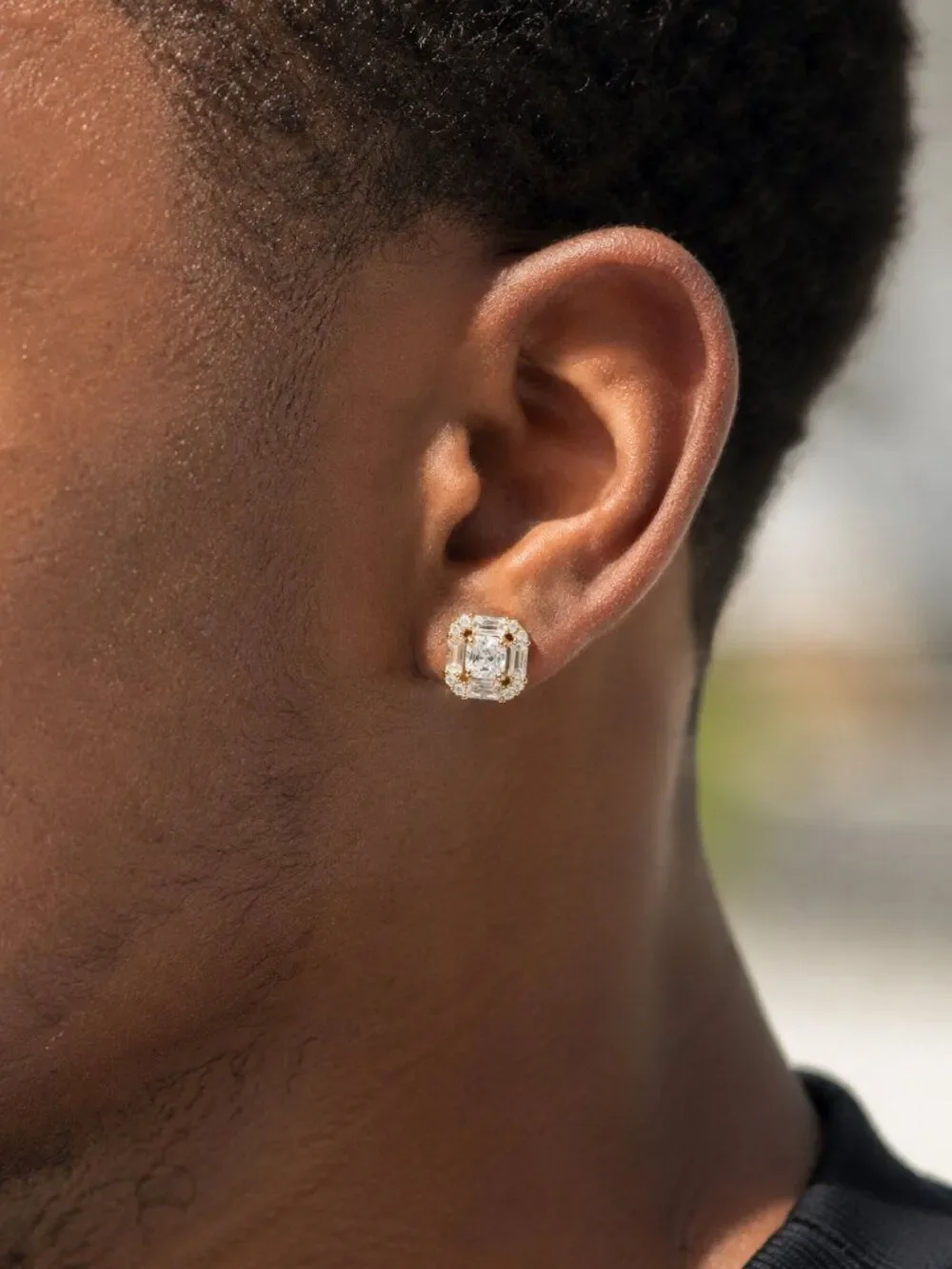 Gold Designer Stud Earrings